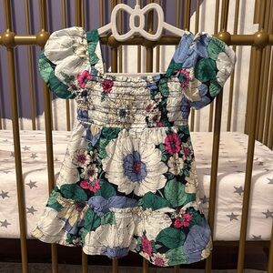 Baby Gap Floral Puff Sleeve Dress